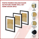 Photo Frames Collage Black A3 Picture Frame Wall Set Home Decor 3PCS - RnR Galore