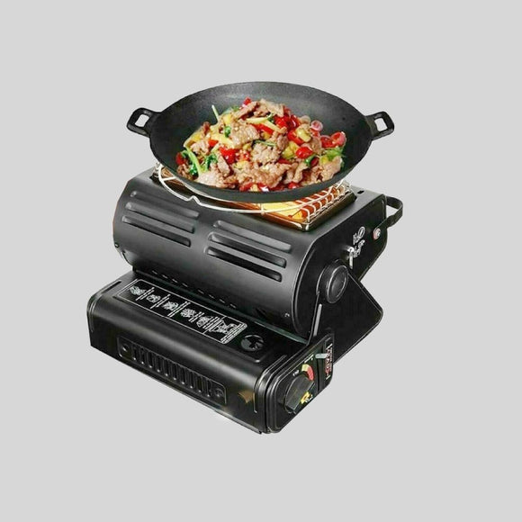 Portable Butane Gas Heater Camping Camp Tent Outdoor Hiking Camper Survival Black - RnR Galore