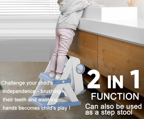 Potty Training Seat Ladder, Kids Boys Girls, Blue - RnR Galore