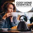 Pronti 1.7L Rose Trim Collection Kettle - Black - RnR Galore
