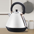 Pronti 1.7l Rose Trim Collection Kettle - White - RnR Galore
