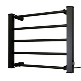 Pronti Heated Towel Rack Electric Bathroom Towel Rails Warmer Ev - 90 - black - RnR Galore