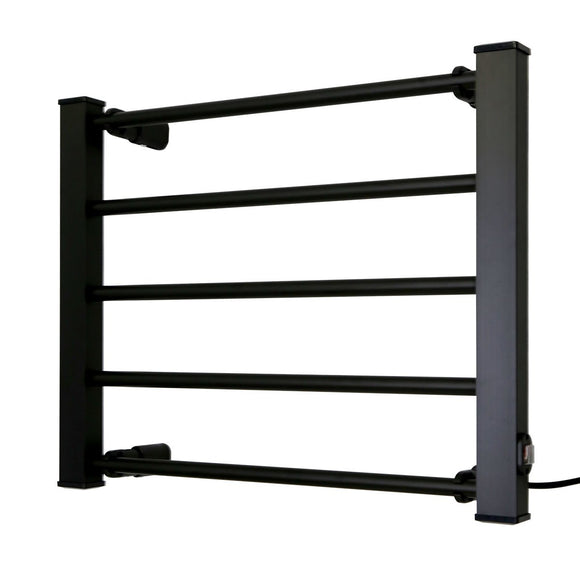 Pronti Heated Towel Rack Electric Bathroom Towel Rails Warmer Ev - 90 - black - RnR Galore