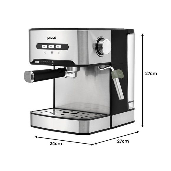 Pronti Toaster, Kettle & Coffee Machine Breakfast Set - Black - RnR Galore