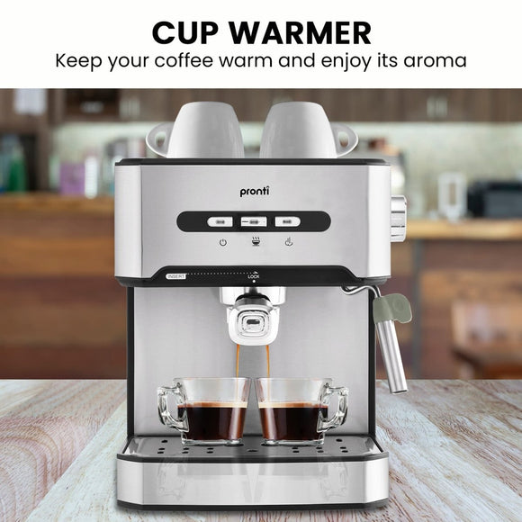 Pronti Toaster, Kettle & Coffee Machine Breakfast Set - Black - RnR Galore