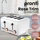 Pronti Toaster, Kettle & Coffee Machine Breakfast Set - White - RnR Galore