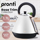 Pronti Toaster, Kettle & Coffee Machine Breakfast Set - White - RnR Galore