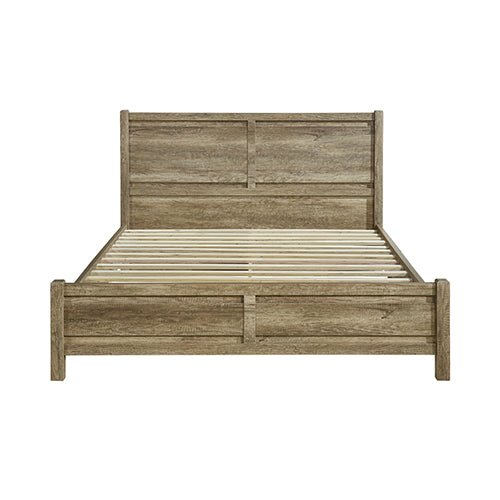 Queen Size Bed Frame Natural Wood like MDF in Oak Colour - RnR Galore