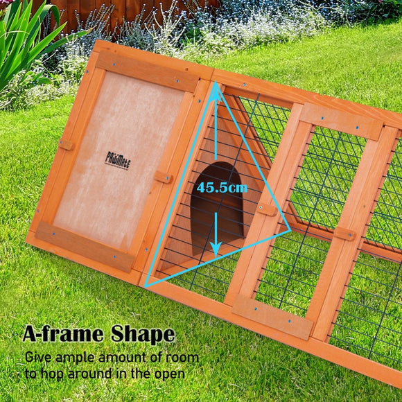 Rabbit Hutch Chicken Coop 118 x 50 x 45cm Triangle Cage Run Ester - RnR Galore