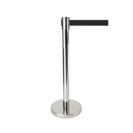 Retractable Queue Crowd Control Barriers | Silver Pole Black Belt - RnR Galore