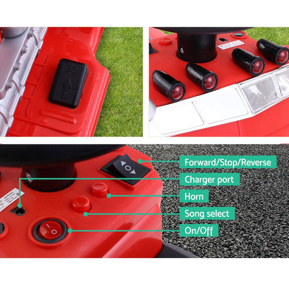 Rigo Kids Electric Ride On Car Truck Motorcycle Motorbike Toy Cars 6V Red - RnR Galore