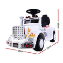 Rigo Kids Electric Ride On Car Truck Motorcycle Motorbike Toy Cars 6V White - RnR Galore