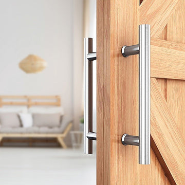 Round 300mm Stainless Steel Push Pull Door Handle for Wood Glass - RnR Galore