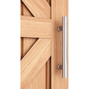 Round 300mm Stainless Steel Push Pull Door Handle for Wood Glass - RnR Galore