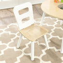 Round Table and 2 Chair Set for children (White Natural) - RnR Galore