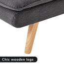 Sarantino 3 Seater Linen Sofa Bed Couch Lounge Futon - Dark Grey - RnR Galore