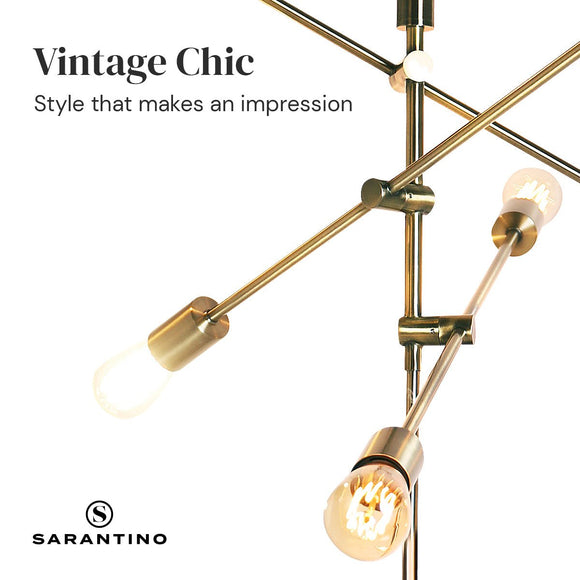 Sarantino 6 - Light Metal Sputnik Floor Lamp - RnR Galore