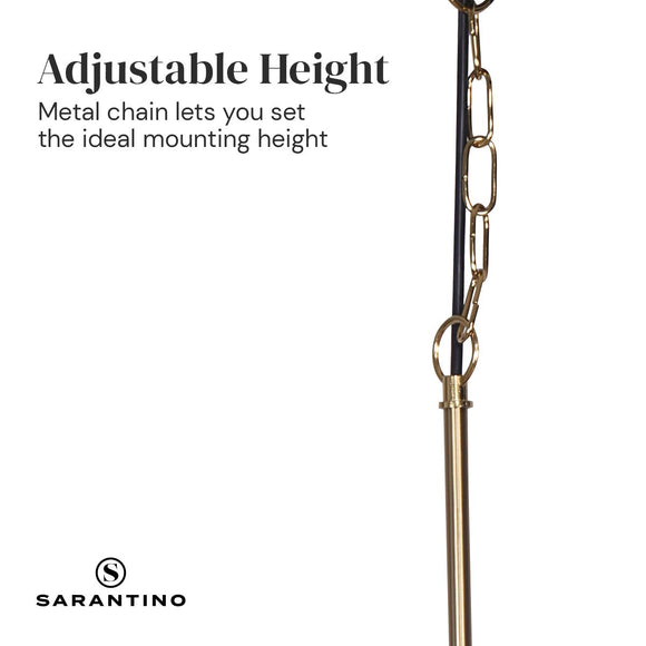 Sarantino Black and Gold Pendant Light - RnR Galore