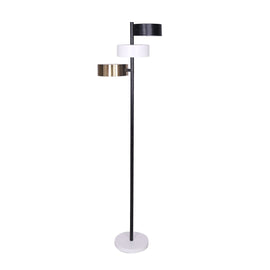 Sarantino Metal Floor Lamp with 3 Swirl Shades - RnR Galore