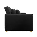 Sarantino Suri 3 - in - 1 Convertible Lounge Chair Bed - Black - RnR Galore