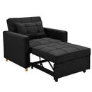 Sarantino Suri 3 - in - 1 Convertible Lounge Chair Bed - Black - RnR Galore