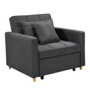 Sarantino Suri 3 - in - 1 Convertible Lounge Chair Bed - Dark Grey - RnR Galore