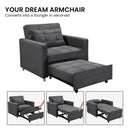 Sarantino Suri 3 - in - 1 Convertible Lounge Chair Bed - Dark Grey - RnR Galore