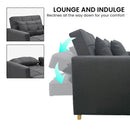 Sarantino Suri 3 - in - 1 Convertible Lounge Chair Bed - Dark Grey - RnR Galore