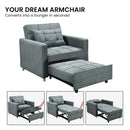 Sarantino Suri 3 - in - 1 Convertible Sofa Chair Bed - Airforce Blue - RnR Galore