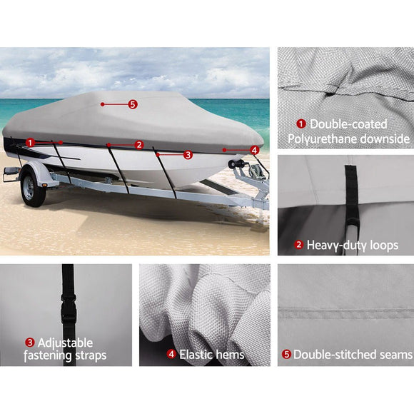 Seamanship 14 - 16ft Boat Cover Trailerable Marine Grade 600D - RnR Galore