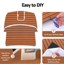 Seamanship EVA Foam Boat Flooring Mat Decking Sheet 240x90x0.6cm Dark Brown - RnR Galore