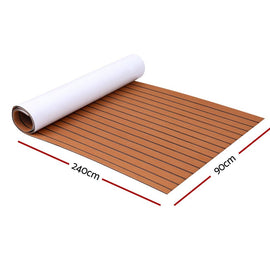 Seamanship EVA Foam Boat Flooring Mat Decking Sheet 240x90x0.6cm Dark Brown - RnR Galore