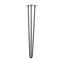 Set of 4 Industrial 3 - Rod Retro Hairpin Table Legs 12mm Steel Bench Desk - 71cm Black - RnR Galore