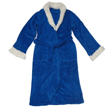 Sherpa Bath Robe Blue S/M - RnR Galore