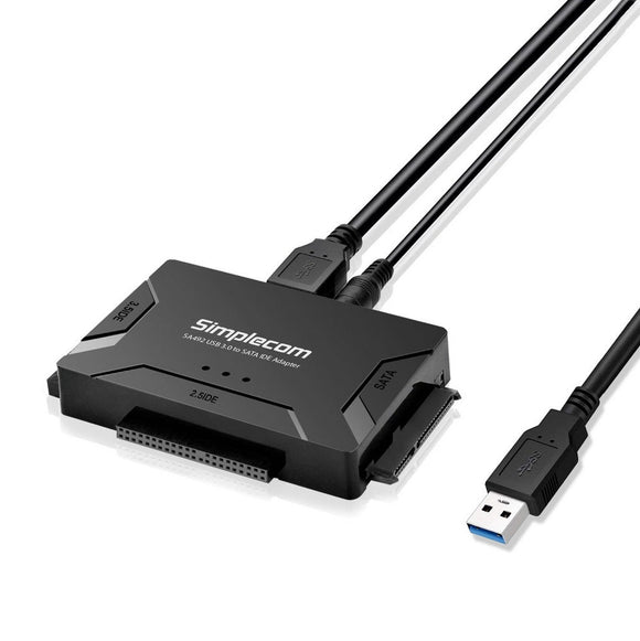 Simplecom SA492 USB 3.0 to 2.5/3.5/5.25 inch SATA IDE Adapter with Power Supply - RnR Galore