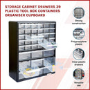 Storage Cabinet Drawers 39 Plastic Tool Box Containers Organiser Cupboard - RnR Galore