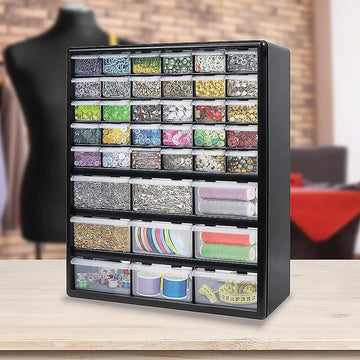 Storage Cabinet Drawers 39 Plastic Tool Box Containers Organiser Cupboard - RnR Galore