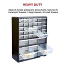 Storage Cabinet Drawers 39 Plastic Tool Box Containers Organiser Cupboard - RnR Galore