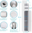 Toilet Paper Roll Holder for Bathroom (White, 80 cm) - RnR Galore
