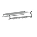 Towel Rail Rack Holder 4 Bars Wall Mounted Aluminium Foldable Hanging Hook - RnR Galore