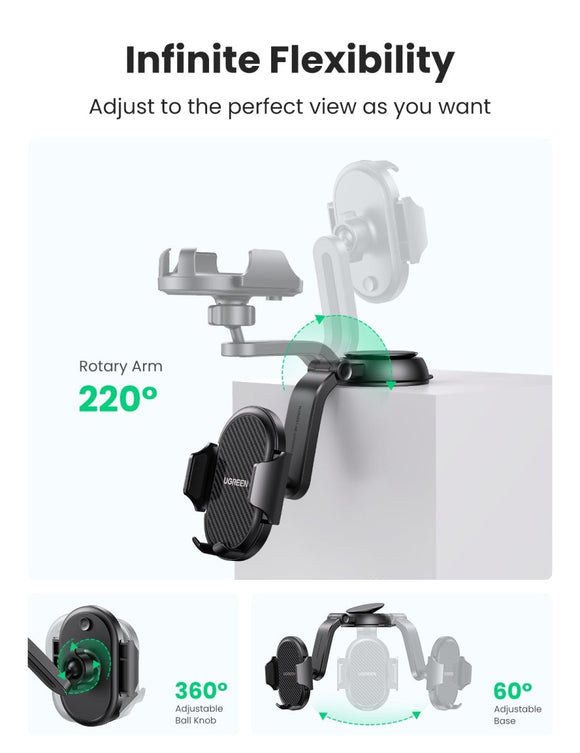 UGREEN 20473 Waterfall - Shaped Suction Cup Phone Mount - RnR Galore