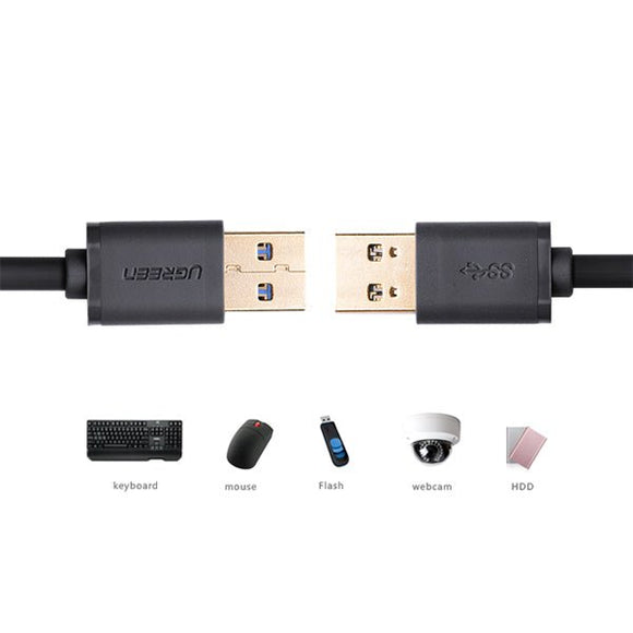 UGREEN USB3.0 A male to A male cable 2M Black (10371) - RnR Galore