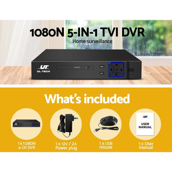 UL - tech 4CH DVR 1080P 5in1 CCTV Video Recorder - RnR Galore