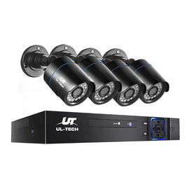UL - tech CCTV Security System 4CH DVR 4 Cameras 1080p - RnR Galore