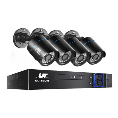 UL - tech CCTV Security System 4CH DVR 4 Cameras 1080p - RnR Galore
