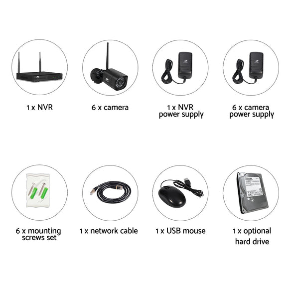 UL - tech CCTV Wireless Security Camera System 8CH Home Outdoor WIFI 6 Square Cameras Kit 1TB - RnR Galore