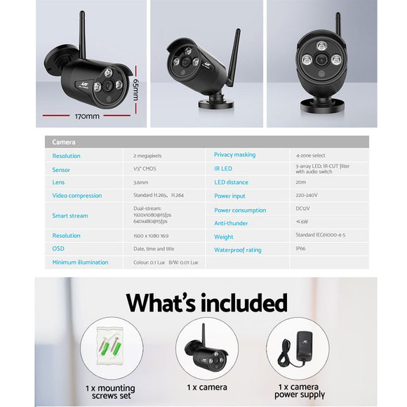 UL - tech Wireless CCTV 3MP Camera Bullet - RnR Galore