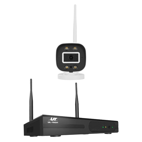 UL - tech Wireless CCTV Security System 8CH NVR 3MP 4 Square Cameras 2TB - RnR Galore