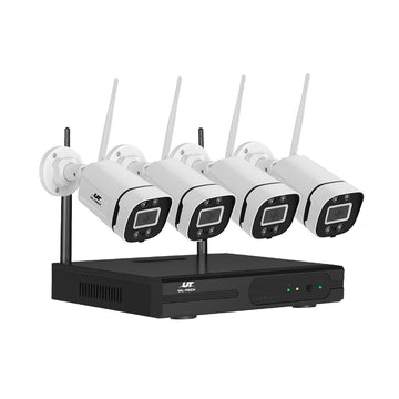 UL - tech Wireless CCTV Security System 8CH NVR 3MP 4 Square Cameras - RnR Galore