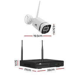 UL - tech Wireless CCTV Security System 8CH NVR 3MP 4 Square Cameras - RnR Galore
